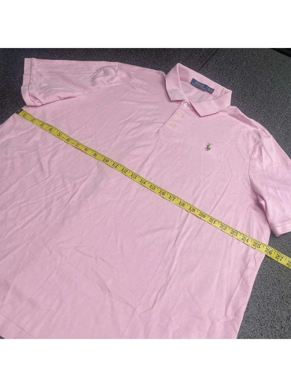 Polo Ralph Lauren Soft Cotton Modern Polo Shirt Light Pink With Pony Mens XXL
